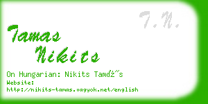 tamas nikits business card